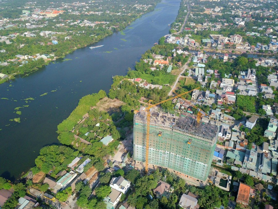 Căn hộ view sông, 58m2, 2PN, 2WC chỉ 1tỷ490. trả góp từ 7 triệu/ tháng. Tháng 9 nhận nhà