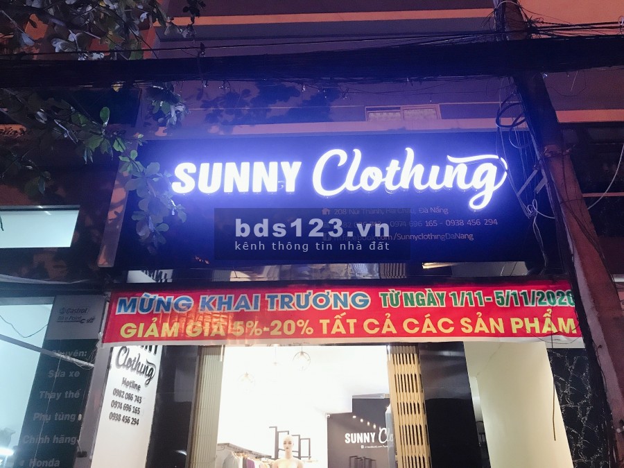 Sang mặt bằng shop đường Núi Thành, Đà Nẵng