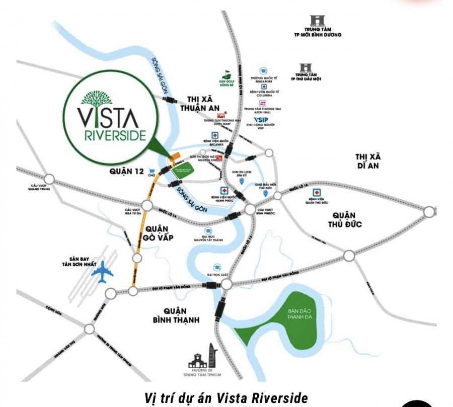 Sắp Cất Nóc, chỉ từ 1 tỷ320/ căn 2PN, view sông. Mua ngay Vista Riverside