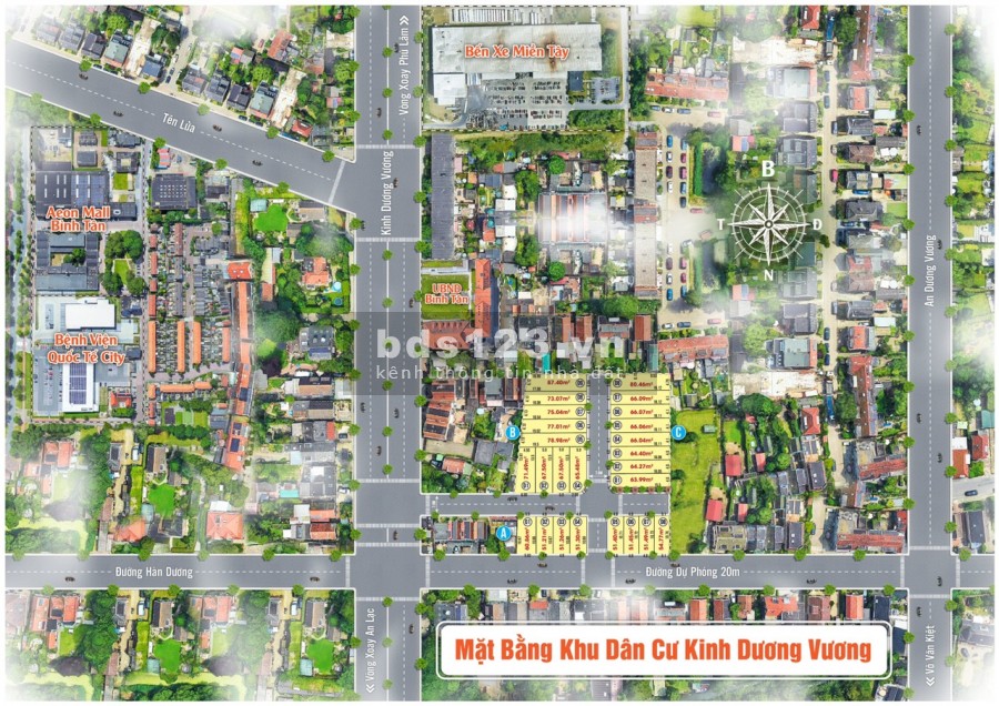 Đất nền Khu dân cư Kinh Dương Vương, Bình Tân