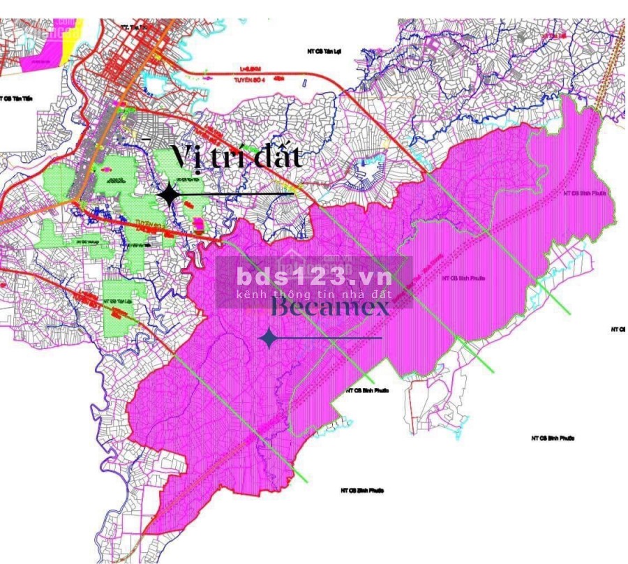 Bán đất nền tái định cư Becamex Đồng Phú Quy Mô 6300ha ngay trung tâm hành chính Thị Trấn Tân Phú