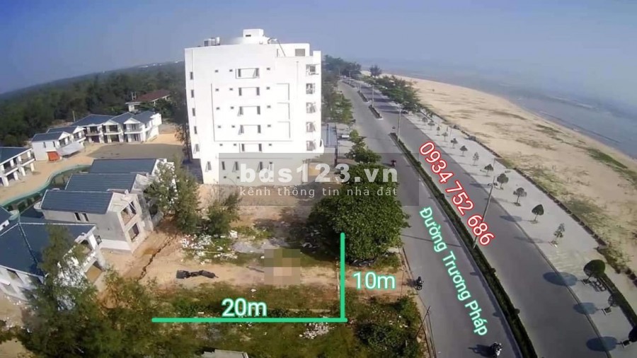 Bán lô đất độc nhất mặt tiền Trương Pháp để xây khách sạn, 10 x 20m, làm việc trực tiếp chủ
