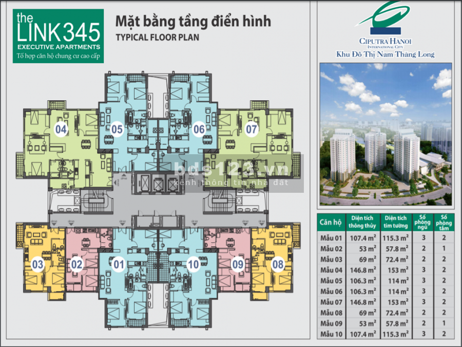 Ciputra The Link 345 giá bán chỉ từ 39tr/m2 (VAT, KPBT), ký HĐMB trực tiếp CĐT - LH: 0974606535