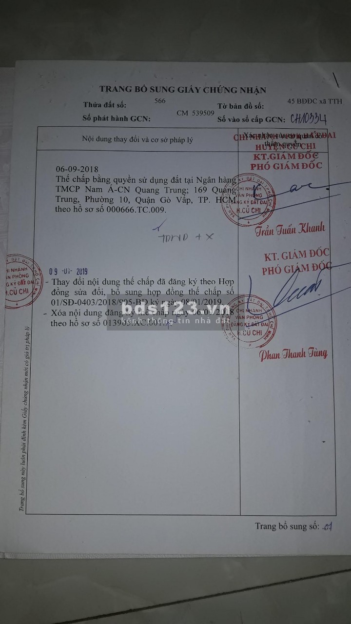 Nhà Tân Thông Hội, Củ Chi 24x52=1029m2 đường 9m, giá 3 tỷ9
