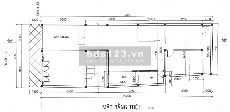 Mặt bằng mặt tiền hẻm lớn Quận 10 giá 16 triệu dt 90m2