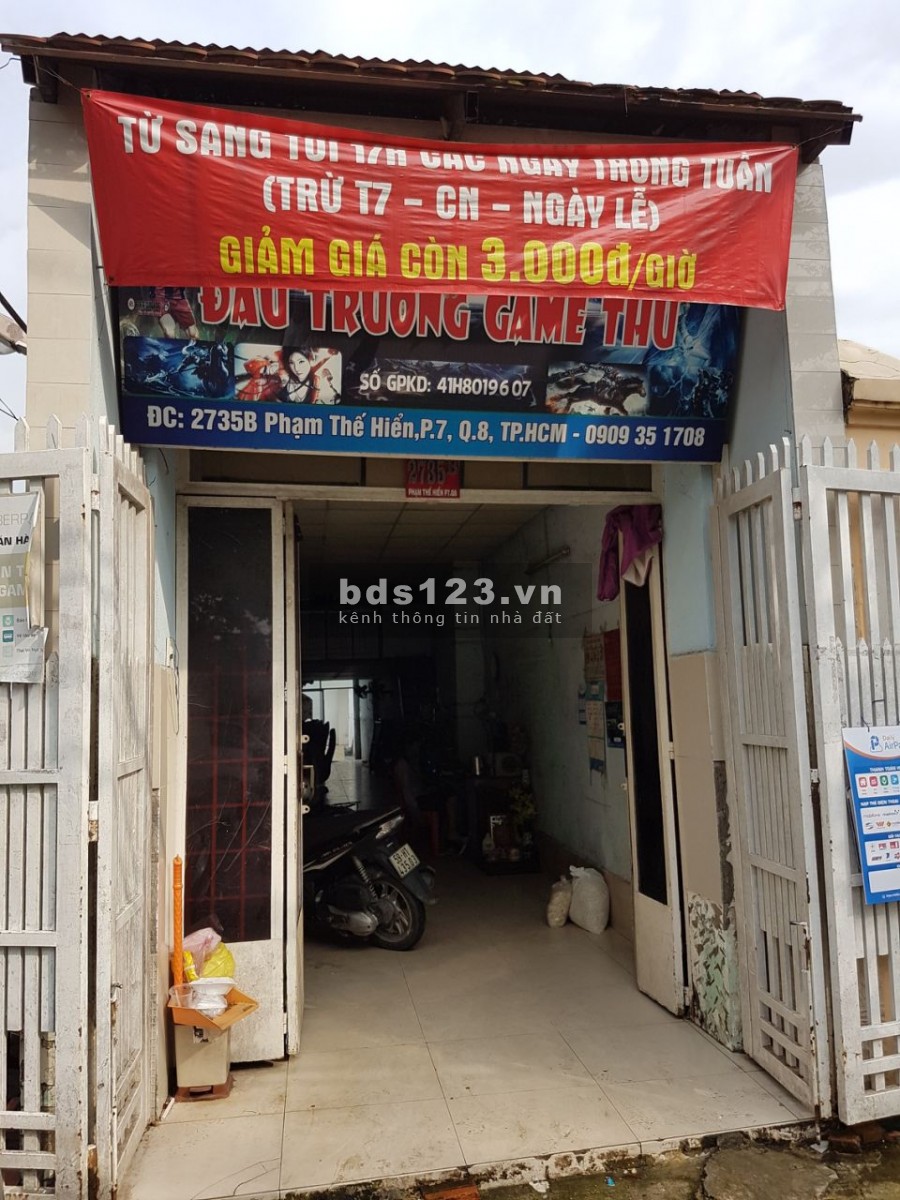 Gia đình cần Bán gấp nhà mặt tiền đường Phạm Thế Hiển 10m, lề đường 4m.