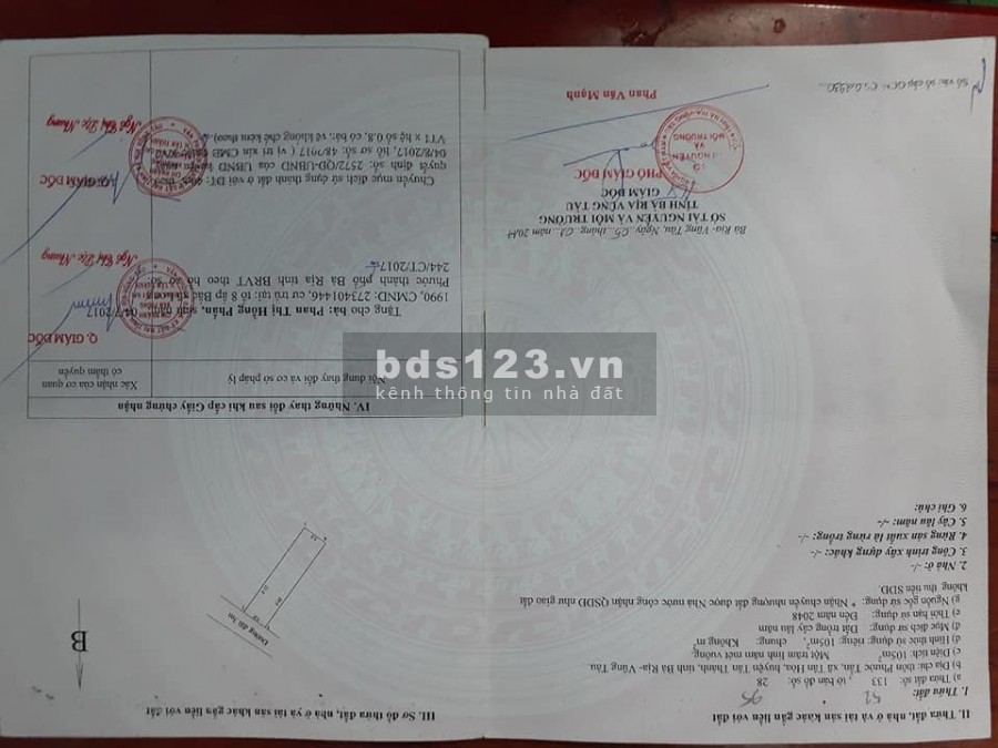 Bán Đất Tân Hòa, Tân Thành Uy Tín Chất Lượng Bà Rịa