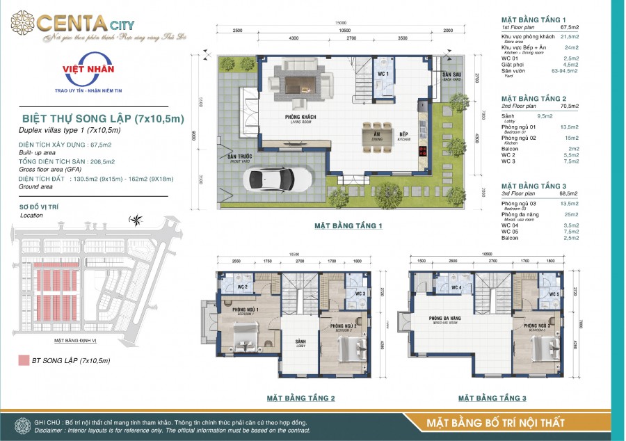 Biệt thự song lập 135m2 Từ Sơn Bắc Ninh giá 4 tỷ 815