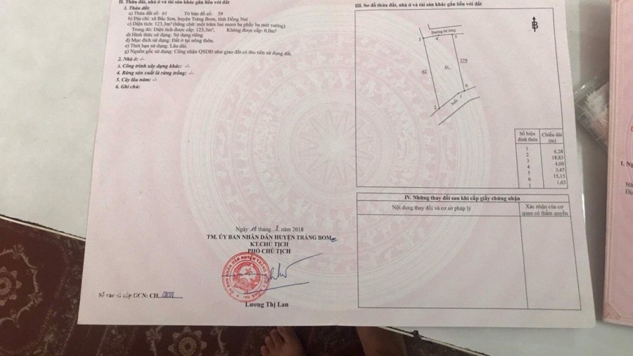 CHÍNH CHỦ CẦN BÁN 2 LÔ ĐẤT: HUYỆN TRẢNG BOM – TỈNH ĐỒNG NAI