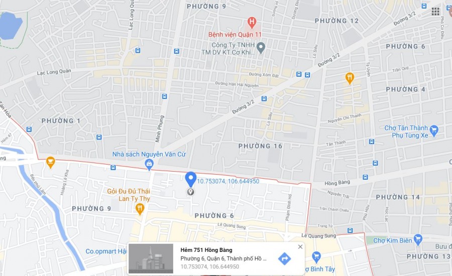 Làm ăn thua lỗ cần bán nhà gấp hẻm Hồng Bàng Quận 6 có SHR gần UBNN
