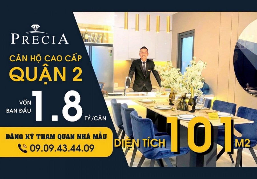CĂN HỘ 3PN QUẬN 2 - DỰ ÁN PRECIA - ĐT: 0909434409