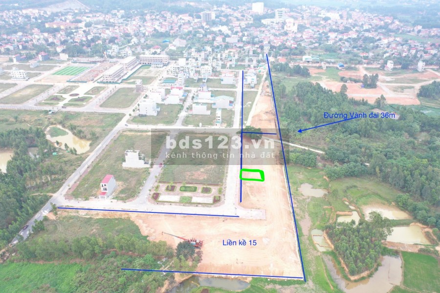 Chính chủ bán lô đất nền sổ đỏ 6x20m băng 2 đường 36m KĐT mới Xuân Hoà