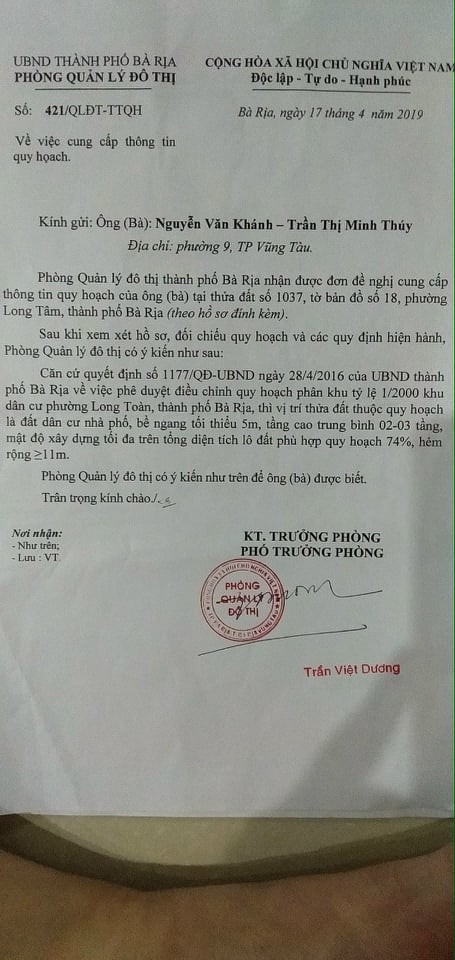 Chủ nhà cần bán gấp trong tháng 3, lô đất bên phường Long Tâm, TP Bà Rịa