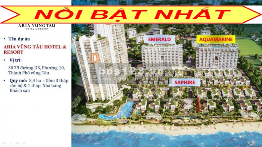 Aria Vũng Tàu Chiết Khấu 7 Lượng, Căn 1PN-2.6 Tỷ, 2PN-3 Tỷ, 3PN-4.9 Tỷ, View Biển, Tầng Cao