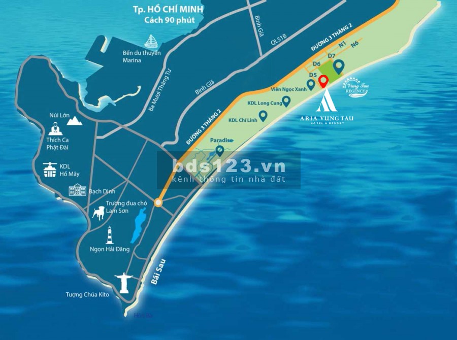 Aria Vũng Tàu Chiết Khấu 7 Lượng, Căn 1PN-2.6 Tỷ, 2PN-3 Tỷ, 3PN-4.9 Tỷ, View Biển, Tầng Cao