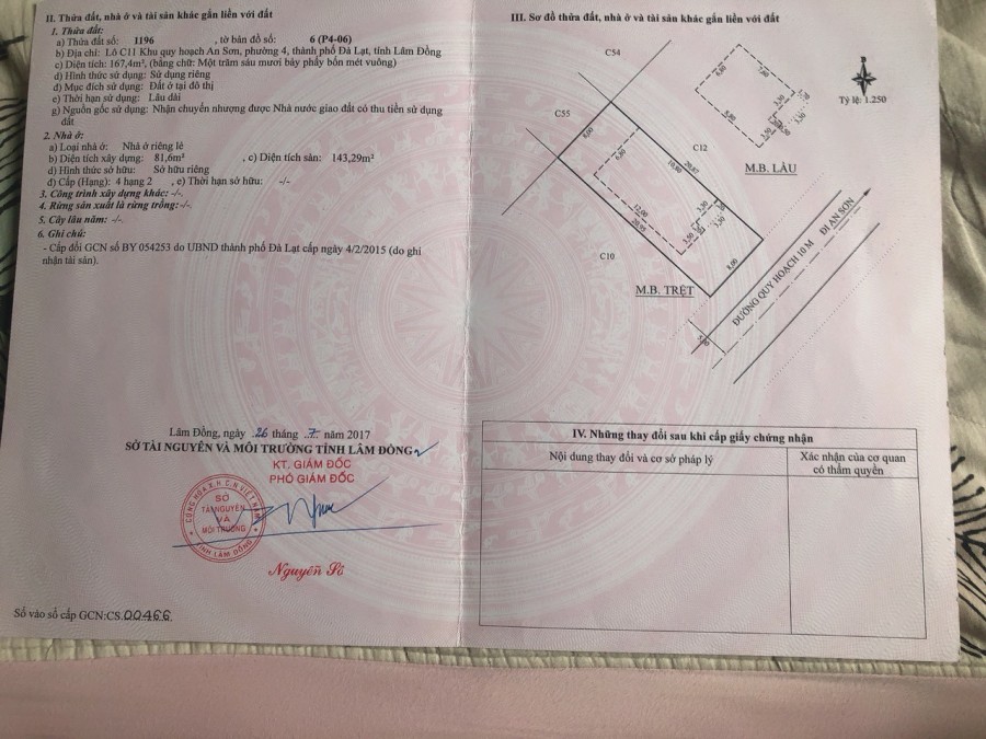 Bán căn biệt thự KQH an sơn-phường 4 (Thích hợp Làm homestay)