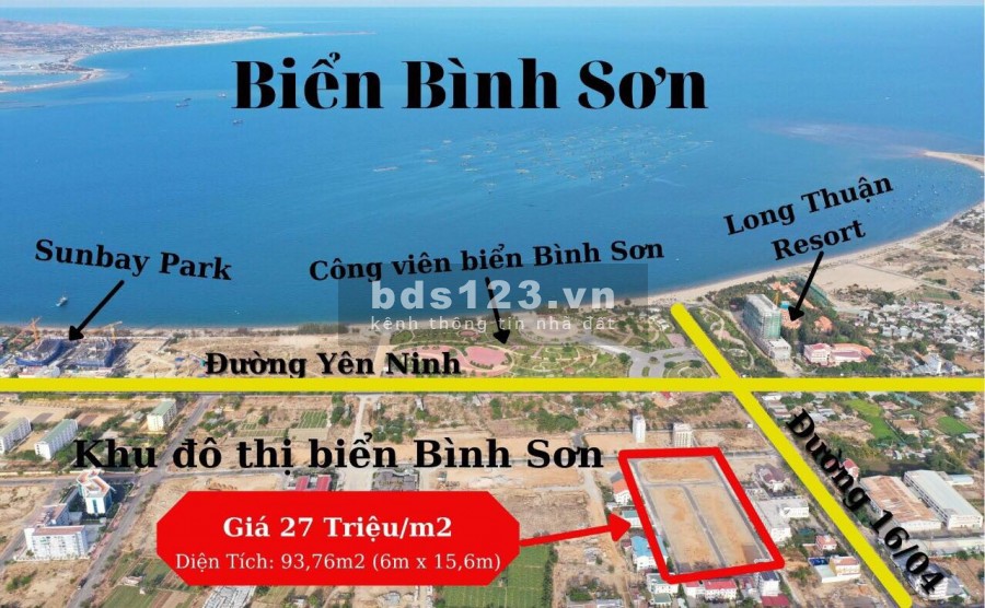 ĐẤT TRUNG TÂM PHAN RANG – NINH THUẬN, KHU K2 – KHU ĐÔ THỊ BIỂN BÌNH SƠN