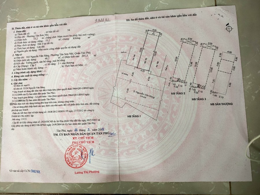 CHÍNH CHỦ BÁN NHÀ QUẬN TÂN PHÚ, TP.HCM