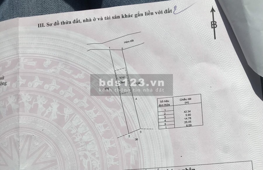Kẹt tiền bán đất 6x42 số đỏ trao tay tại Võ Thị Sáu Huyện Đất Đỏ Bà Rịa