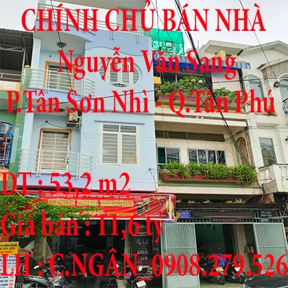 CHÍNH CHỦ BÁN NHÀ QUẬN TÂN PHÚ, TP.HCM