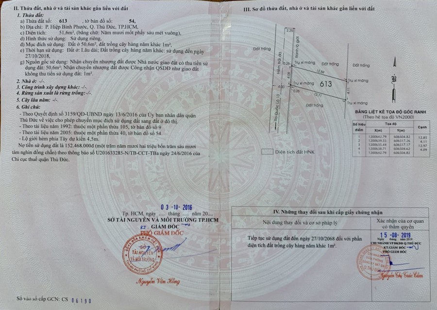 Đất Chính Chủ Hiệp Bình Phước Hẻm 668 Quốc Lộ 13 Hiệp Bình Phước, Thành Phố Thủ Đức