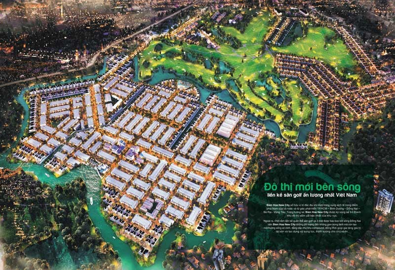 BÁN ĐẤT NỀN BIỆT THỰ BIÊN HÒA NEW CITY TRONG KHU SÂN GOLF LONG THÀNH, TỪ 16TR/M2