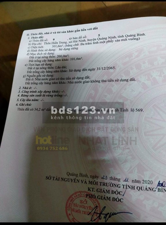 Bán lô đất 4 mặt tiền Hải Ninh - MT ĐT569 gần bãi tắm, đoạn sầm uất nhất, kinh doanh tốt