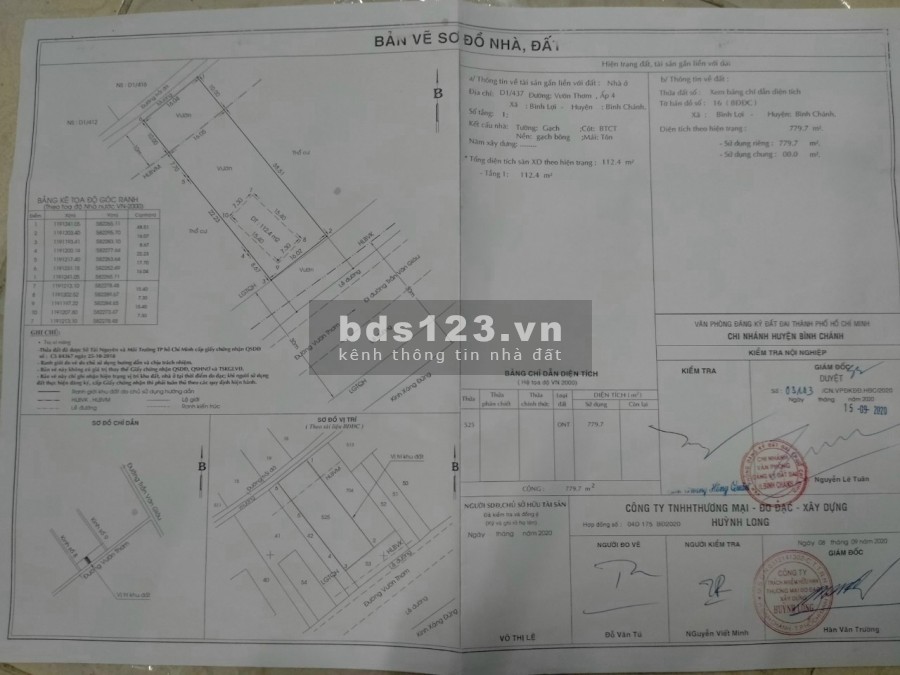 BÁN ĐẤT ĐƯỜNG VƯỜN THƠM, BÌNH CHÁNH