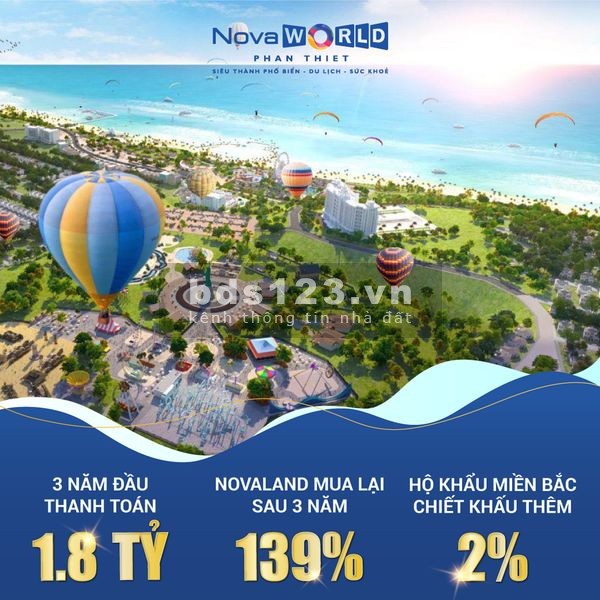 Biệt thự biển Novaworld Phan Thiết - cam kết mua lại lợi nhuận 39%