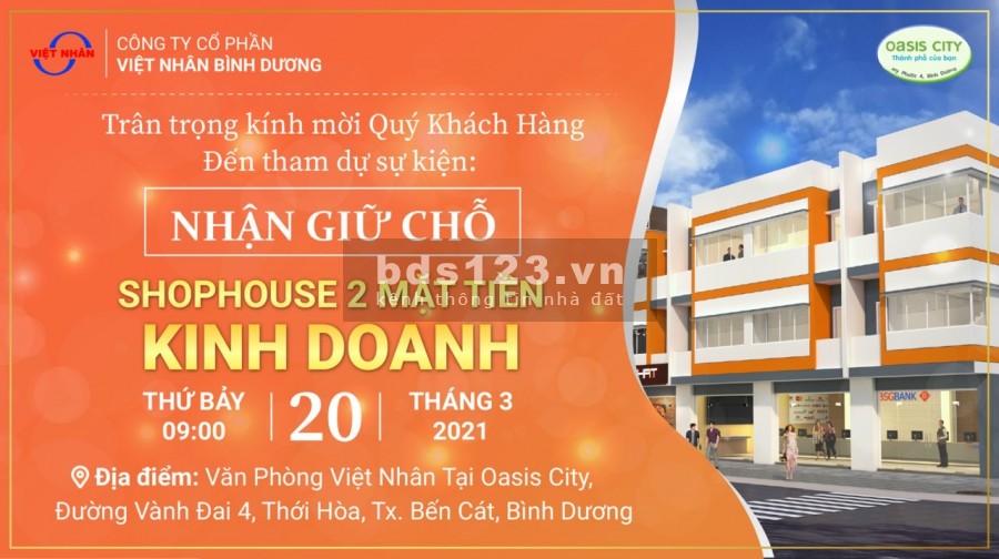 Chính Thức Mở Giữ Chỗ Bán SHOPHOUSE Trung Tâm Đối Diện Trường Đại Học Việt Đức