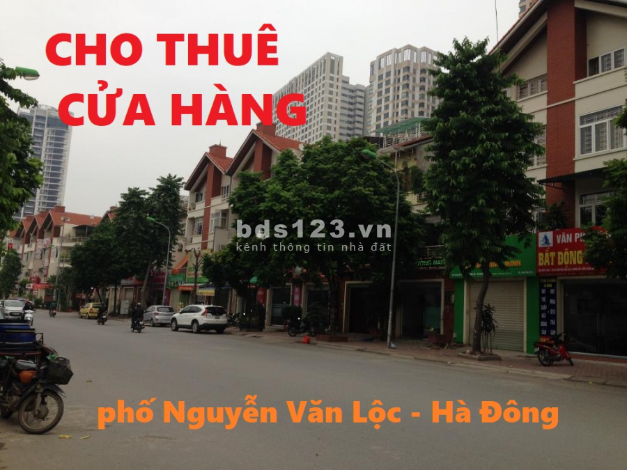 CHO THUÊ CỬA HÀNG mặt phố Nguyễn Văn Lộc (ngay giữa phố), phường Mộ Lao, Hà Đông, Hà Nội.