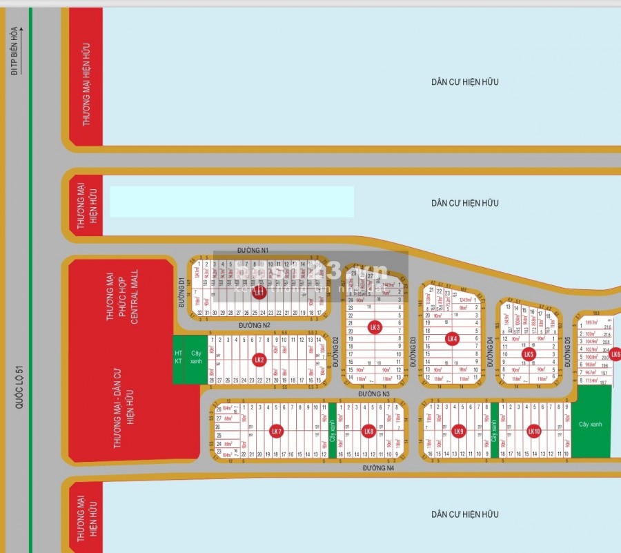 Đất Nền Dự Án Khu Đô Thị Cát Linh LT, ĐN