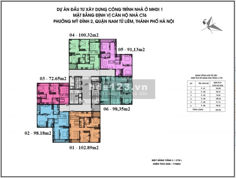 Chính chủ bán lại căn hộ CT5 CT6 Mỹ Đình, 72,65m2, tầng 12 căn 03, CT6, giá 26tr/m2. Lh 0971.085.383