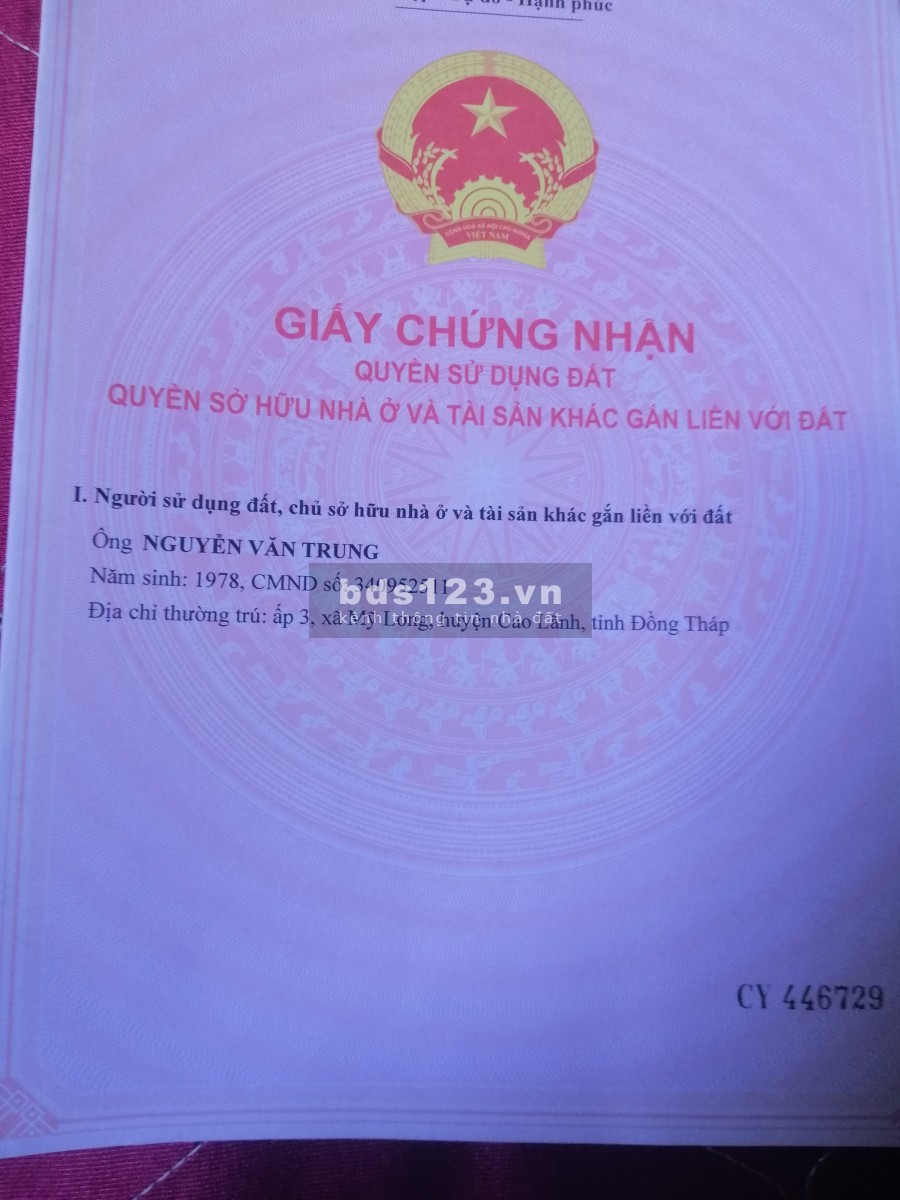 Bán đất thổ cư mặt tiền tỉnh lộ 650 gần chợ xẻo quýt 500m