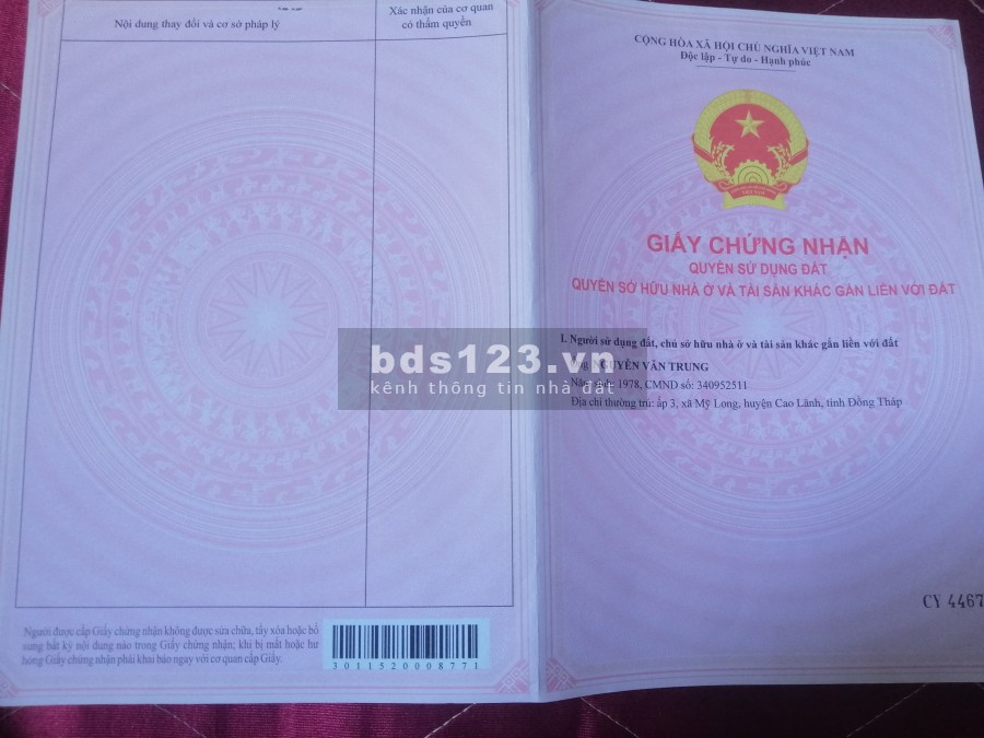 Bán đất thổ cư mặt tiền tỉnh lộ 650 gần chợ xẻo quýt 500m