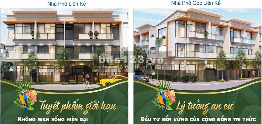 900 triệu (25%) sở hữu nhà phố ven sông liền kề KCN Long Hậu
