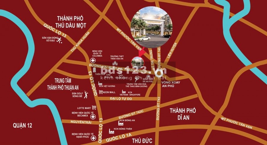 Bán gấp nhà phố tại An Phú Thuận An Bình Dương