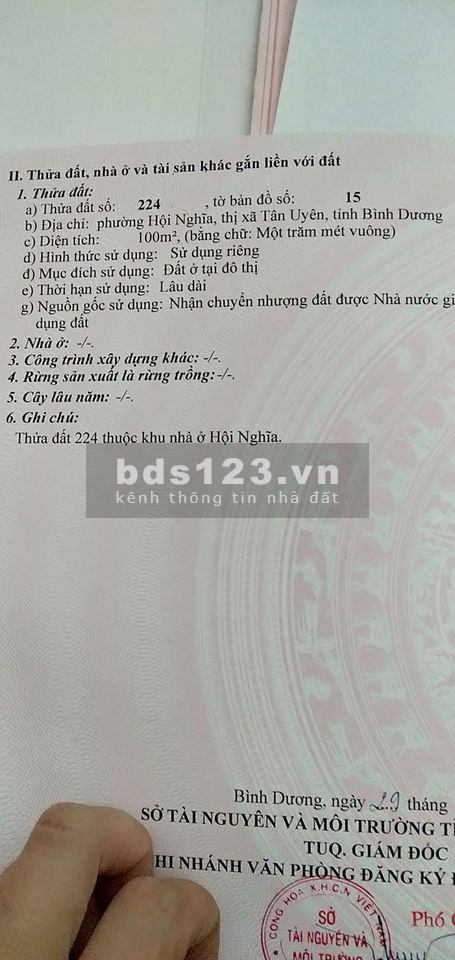 Bán đất rẻ 680triệu, Thị Xã Tân Uyên, chính chủ, k bán qua môi giới