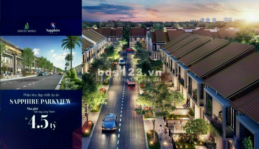 Nhà Phố SHOPHOUSE Gem Sky World Đại Đô Thị Thương mại Giải Trí tại Sân Bay Long Thành LH 0917077752