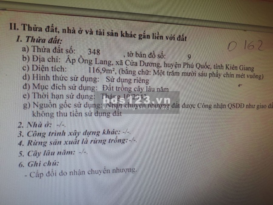 ĐẤT ÔNG LANG PHÚ QUỐC GIÁ TỐT TIỀM NĂNG SỔ ĐỎ CHíINH CHỦ