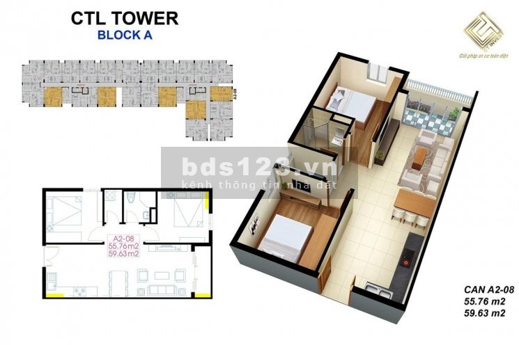 Căn hộ 3 phòng ngủ dự án CTL bán giá siêu rẻ 2.24 tỷ, vui lòng liên hệ!