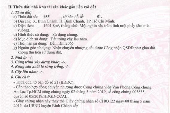 CHÍNH CHỦ CẦN BÁN ĐẤT Ở XÃ BÌNH CHÁNH HUYỆN BÌNH CHÁNH TP HCM