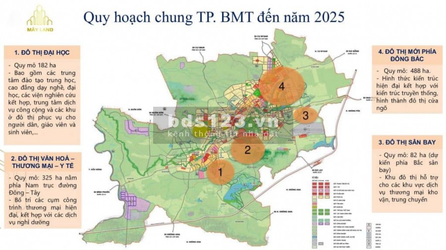Đất nền trung tâm TP. Buôn Ma Thuột giá đầu tư 668 Triệu