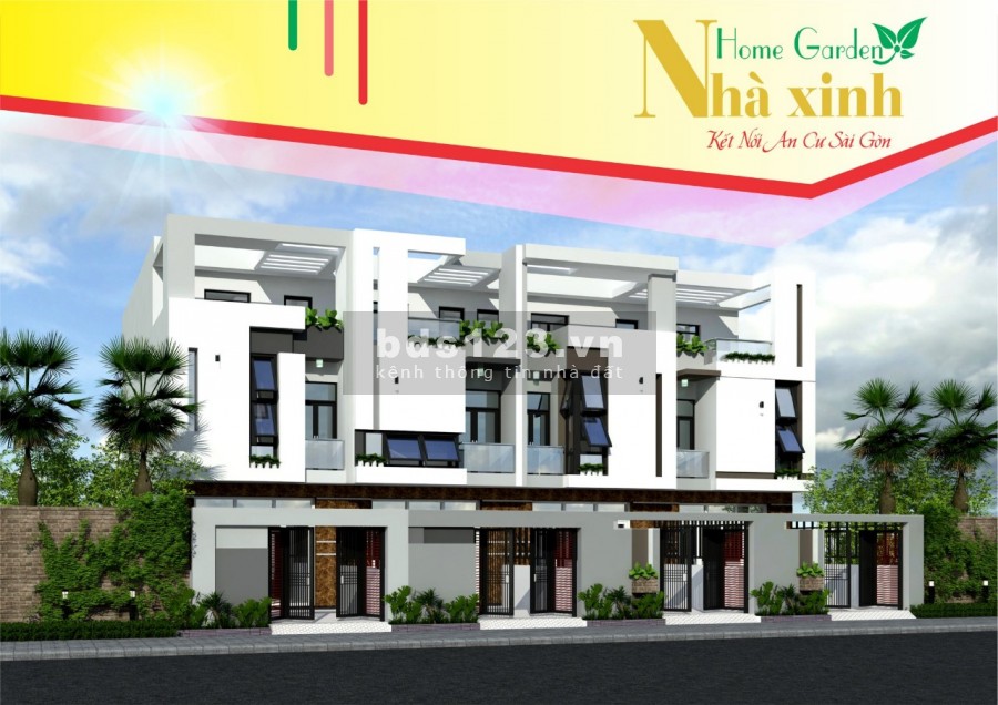 Mở bán 20 căn nhà phố dự án Nhà Xinh Home Garden chỉ từ 900 triệu/căn