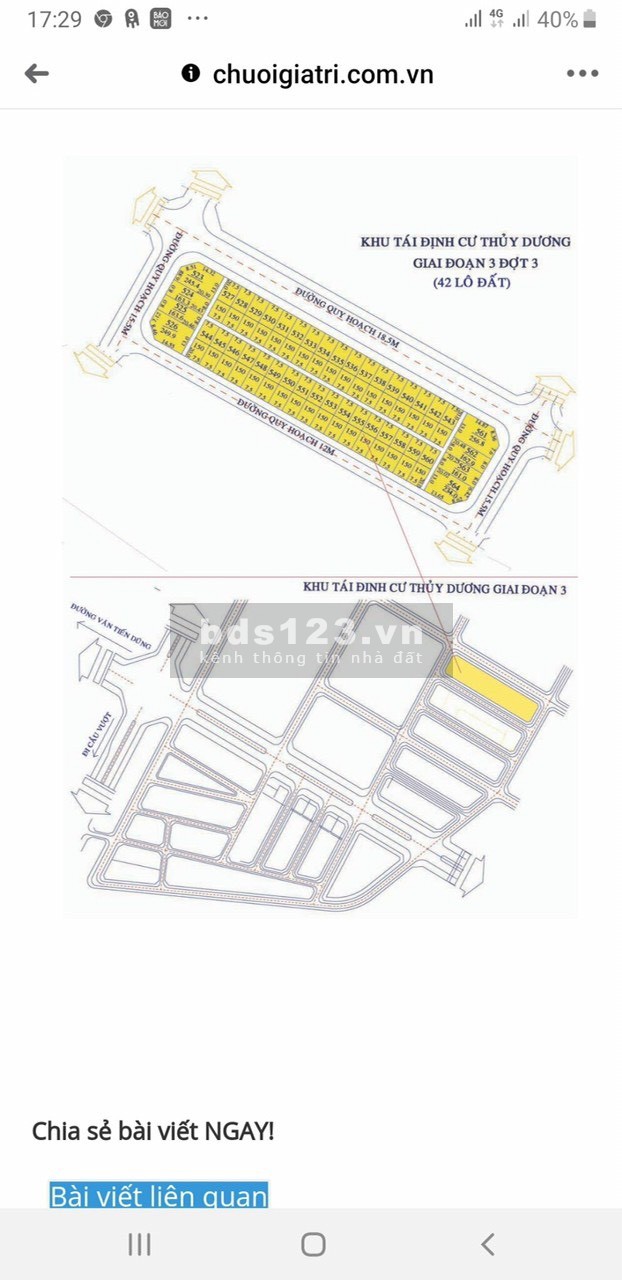  Kèo Thơm KQH Thuỷ Dương 3. giá chỉ 22,5tr/m2. CAM KẾT LỜI NGAY LÚC CỌC