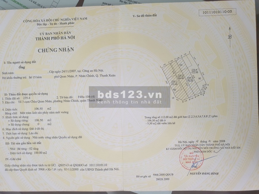 Bán Chung Cư Mini Thanh Xuân, 112m2 x 7 Tầng, Thang Máy, Doanh Thu 115tr/ Tháng chỉ 15.4 Tỷ