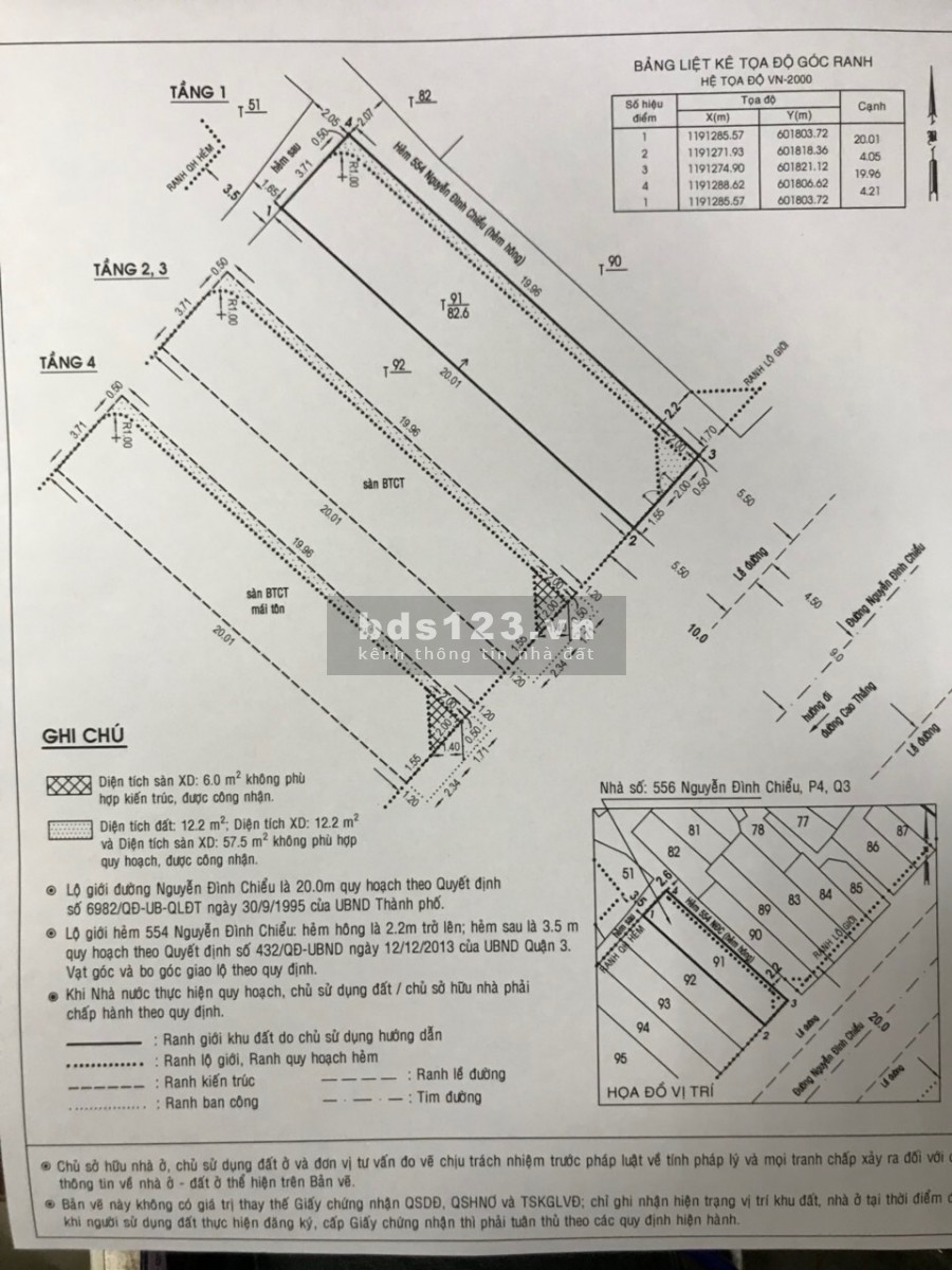 Bán nhà Quận 3, 2 mặt tiền đường Nguyễn Đình Chiểu