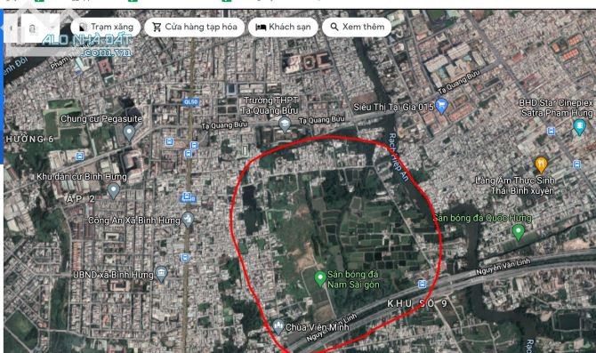 Cho Thuê 10ha Đất Giá Rẻ- Mặt Tiền Nguyễn Văn Linh