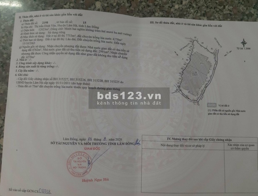 Bán lô đất SHR, Xây dựng ngay, sang tên trong ngày