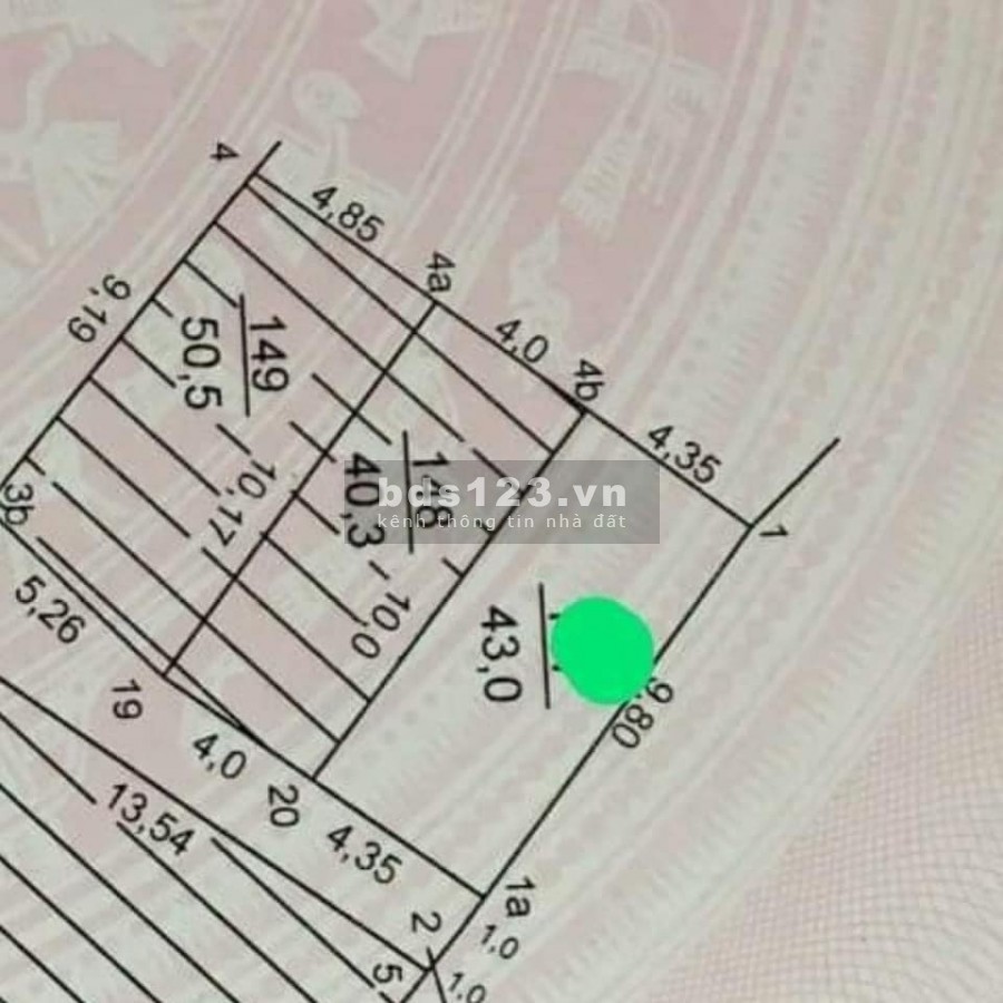 Bán đất Tự Khoát 43m2, mt 4m35 gần đường ô tô tải, giá 1.55 tỷ 0976151518